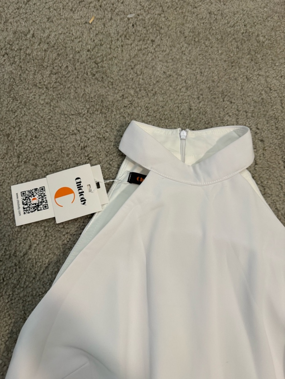 Chic Lody White Halter-Neck Midi Dress - Picture 2 of 2